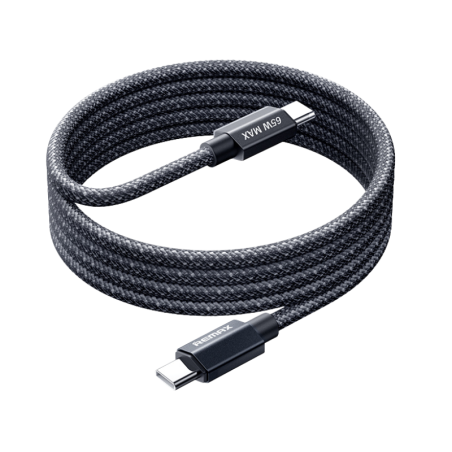 Type-C / Type-C 65W Lumière en Alliage d'aluminium tressé avec Charge Rapide REMAX CB01(C-C) - 1.2M … — REMAX · Smarty Paris 18e