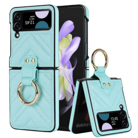 Coque Protection - Samsung Galazy Z Flip - Bleu Turquoise Effet Matelassé — ECO · Smarty Paris 18e