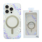 Frosted Clear MagSafe Case Mayline Flower-04 – for iPhone Purple Flower Frosted Clear MagSafe Case Mayline Flower-04 – for iPhone Purple Flower