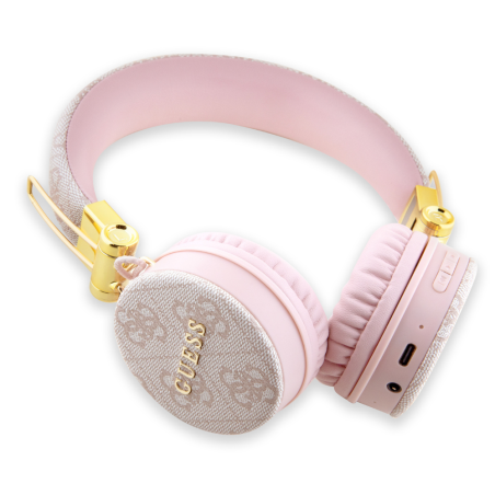 Casque sans Fil Bluetooth avec Logo 4G Classique Guess GUBH704GEMP - Rose — Accessoire · Smarty Paris 18e