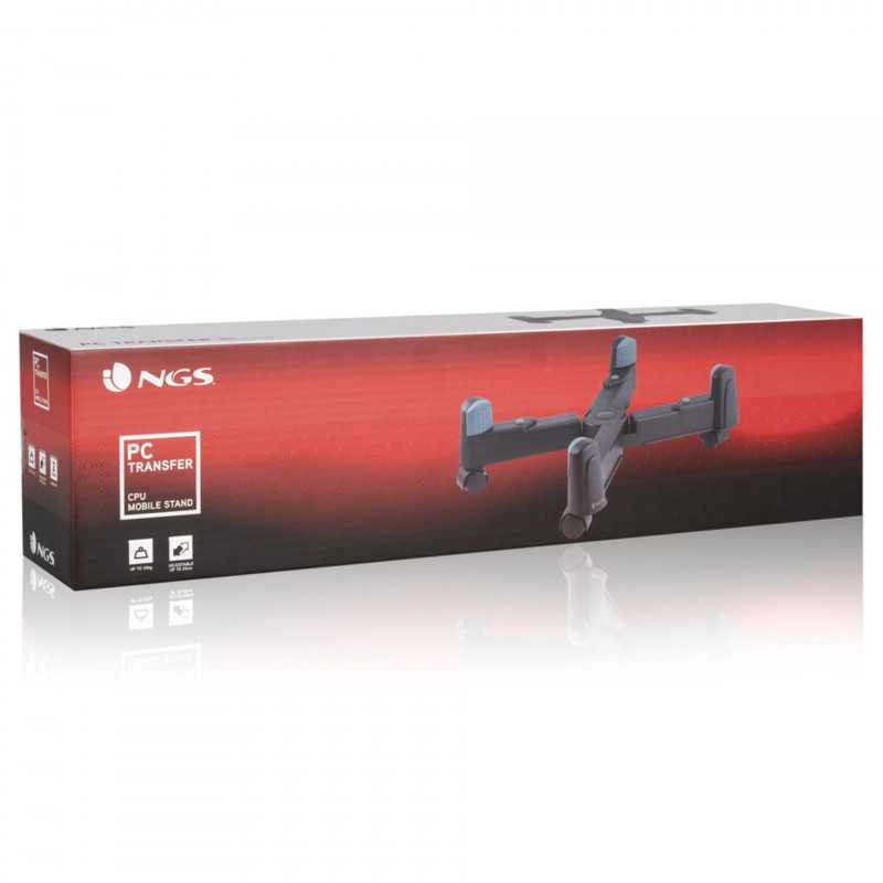 Support NGS PC Transfer Base Réglable avec Roulettes Pivotantes - Noir