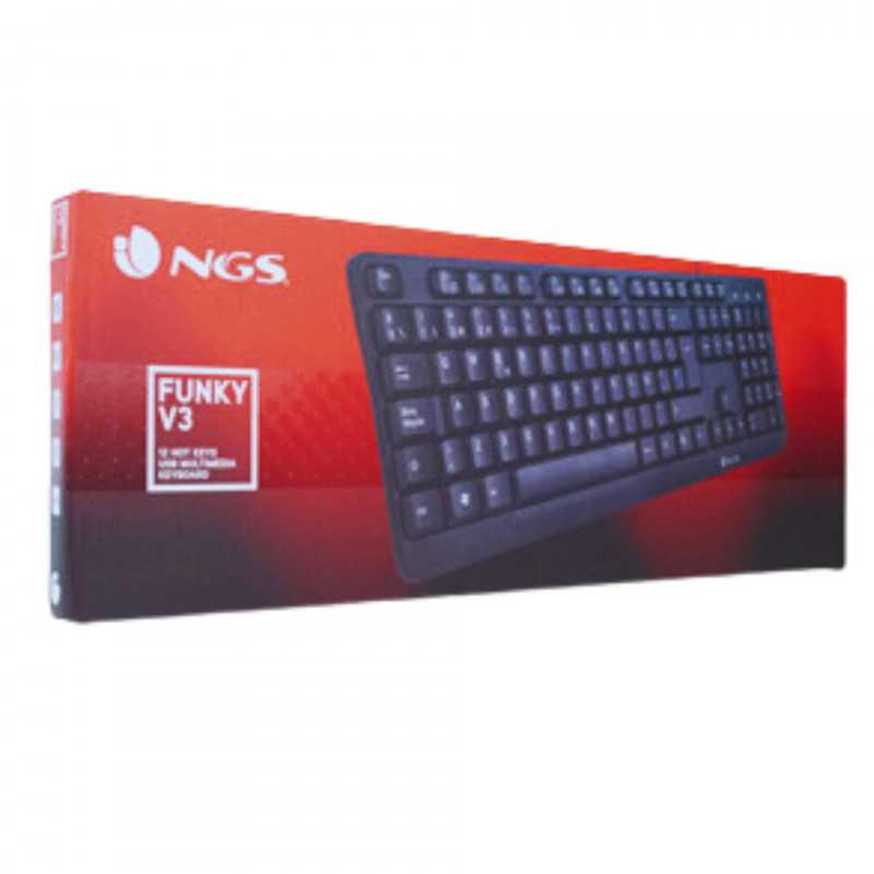 Clavier filaire USB NGS FUNKY V3 – AZERTY Noir Clavier filaire USB NGS FUNKY V3 – AZERTY Noir