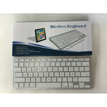 Clavier Filaire Ultra Slim Compatible avec Mac et Windows Anglais QWERTY + Francais AZERTY - Argent — ECO · Smarty Paris 18e