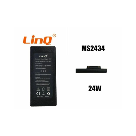 Chargeur Secteur PC Microsoft Surface - Type L - 24W / 15V 1.6A - LinQ MS2434 — LinQ · Smarty Paris 18e