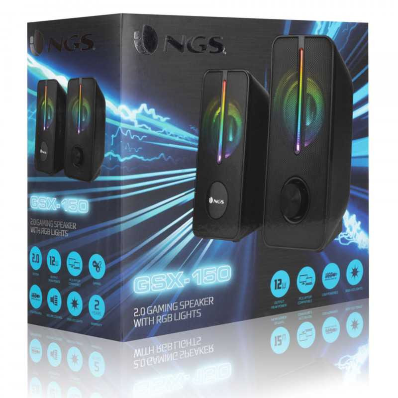 Speaker NGS USB RGB LED – 20 W Black