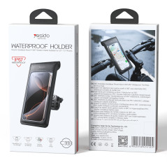 Support pour téléphone de vélo – Yesido – C333 – étanche – support pour moto – support pour scooter – noir · Smarty Paris