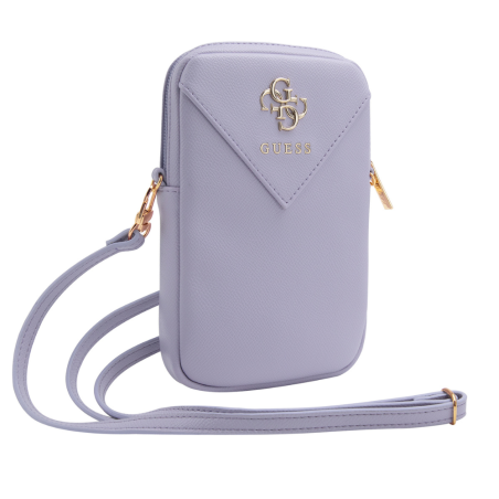 Pochette pour téléphone portable Zip PU Triangle 4G Guess GUWBZPGSTEGU – Violet — Accessoire · Smarty Paris 18e