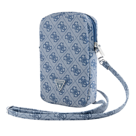 Pochette pour téléphone portable Zip 4G Triangle Guess GUWBZP4GFTSB – Bleu — Accessoire · Smarty Paris 18e