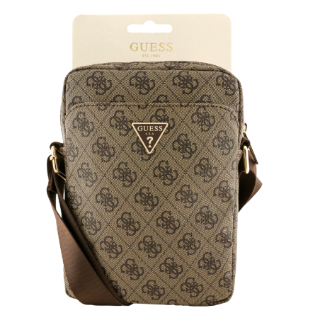 Sac bandoulière pour tablette 4G PU Triangle Logo Guess GUTB10P4GFTSW – 10" Marron — Accessoire · Smarty Paris 18e