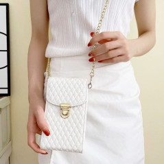 Sac de Téléphone Portable avec Ceinture et Fermoirs Dorés - Blanc — ECO · Smarty Paris 18e