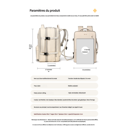 Sac Imperméable en Nylon pour Ordinateur 32x27x45cm Noir — Eco-Solution · Smarty Paris 18e
