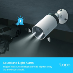 Caméra de Surveillance sans fil extérieure sur batterie 2K QHD avec Hub de connexion TP-Link Tapo C420S1 - Blanc