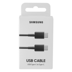 Câble Type-C / Type-C Samsung EP-DX310JBEGEU 3A - 1.8M - Noir - Retail Box (Origine)