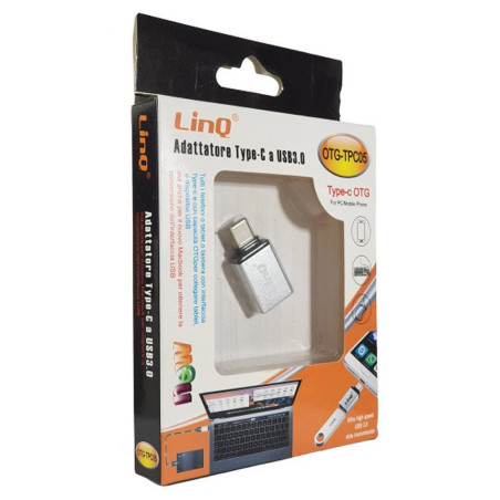 Adaptateur USB 3.0 / Type-C OTG LinQ OTG-TPC05 — LinQ · Smarty Paris 18e