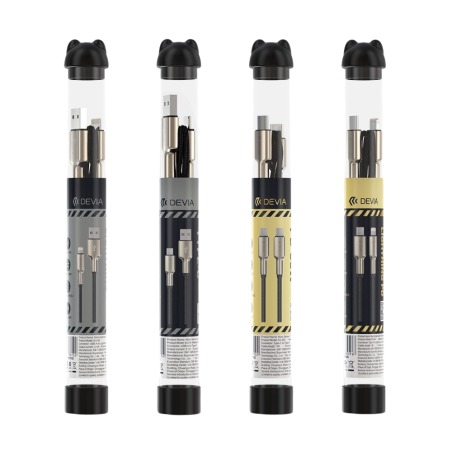 Câbles En Alliage De Zinc - Devia Série Bubble Fish 4 en 1 (20 pièces) — Devia · Smarty Paris 18e