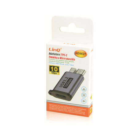 Adaptateur type C femelle vers micro mâle LinQ HD9627 — LinQ · Smarty Paris 18e