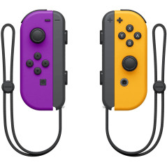 Paire de Manettes Joy-Con Switch Nintendo Violet Fluo / Orange Fluo · Smarty Paris