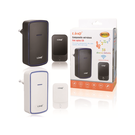 Sonnette Sans Fil avec Prise LinQ W0257 - Blanc · Smarty Par