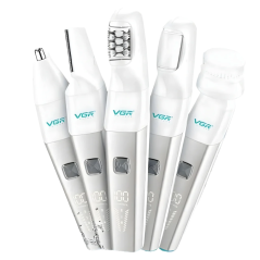 Tondeuse Professionnelle Kit 5 en 1 avec Tondeuse Étanche pour Femme VGR V752 - Blanc · Smarty Paris