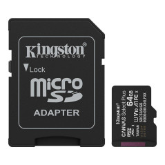 Carte mémoire microSD 64 Go Kingston Canvas Select Plus - SDCS3/64GB — Kingston · Smarty Paris 18e