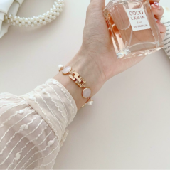 Bracelet en Zircon pour Apple Watch - Acier Inoxydable - Or et Blanc — ECO · Smarty Paris 18e