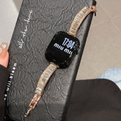 Bracelet en Diamant pour Apple Watch - Acier Inoxydable - Or — ECO · Smarty Paris 18e