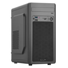 Boitier MicroATX MIP BLACK AERO+alim.480W, 1u | Smarty Paris