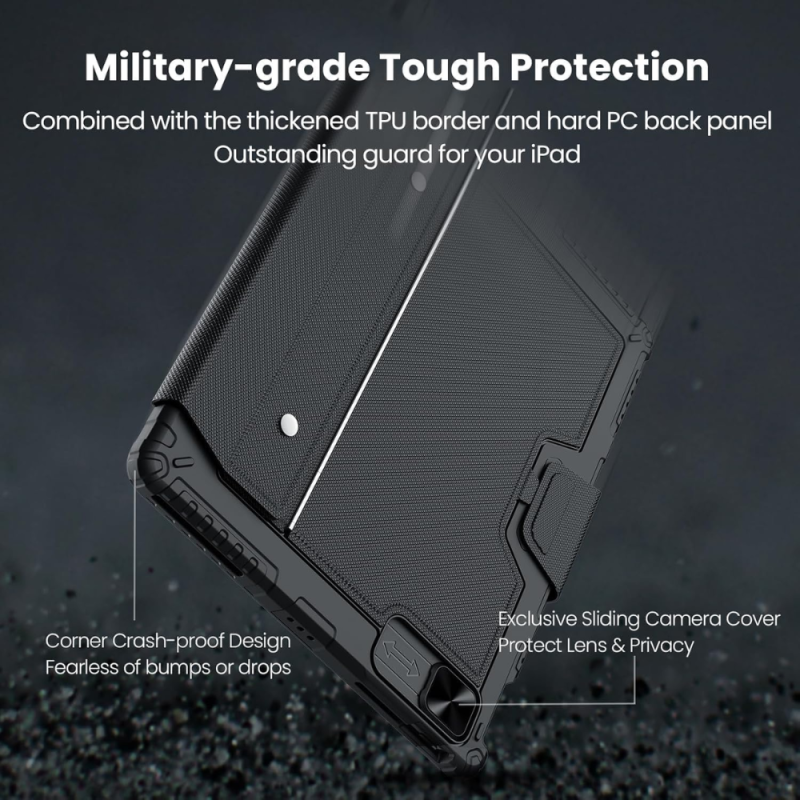 Housse/Clavier pour iPad - Nillkin Bumper Combo Keyboard Case (Backlit Version) - German — Accessoire · Smarty Paris 18e