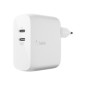 Adaptateur Secteur BELKIN BOOST↑CHARGE™ 2 ports USB-C PD Mac / PC 63W GaN — Belkin · Smarty Paris 18e