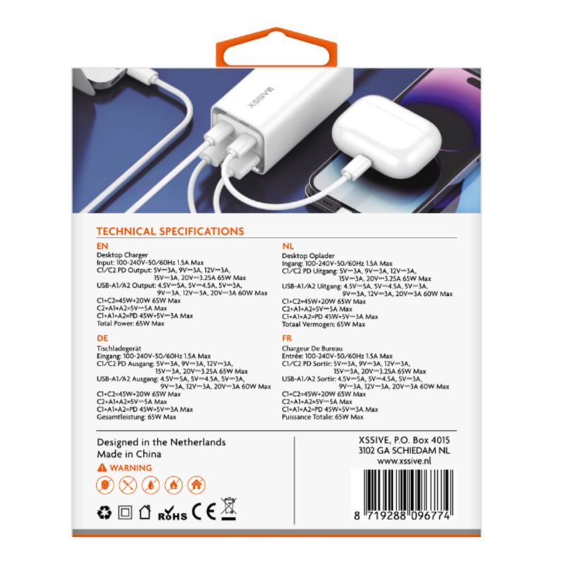 Dock de chargement 65W XSSIVE XSS-AC77 — Accessoire · Smarty Paris 18e