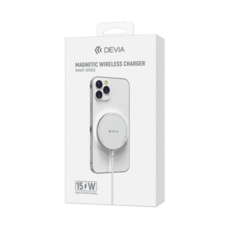 Chargeur MagSafe Devia Smart Série - 15W 3A - 1 M - Blanc — Devia · Smarty Paris 18e