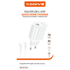Chargeur Secteur + Câble USB-C/Lightning XSSI | Smarty Paris