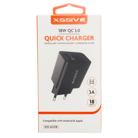 Chargeur USB 18W XSSIVE XSS-AC61B | Smarty Paris 18e
