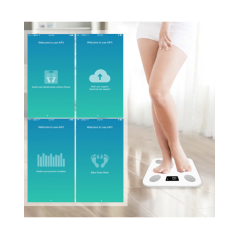 Balance Connectée en Verre avec Bluetooth - Batterie rechargeable intégrée (ECO)