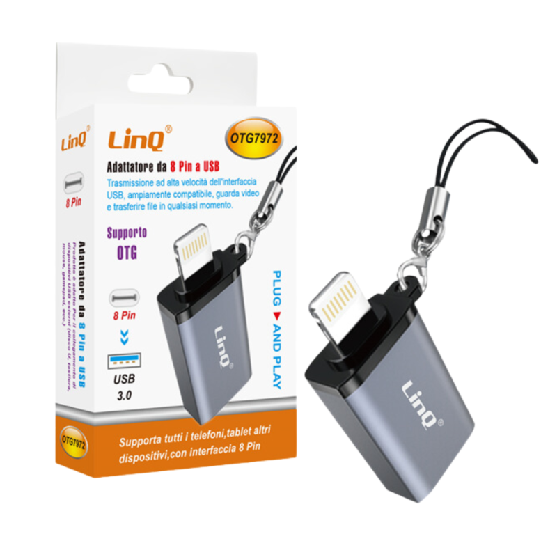 Adaptateur 8 Pin Vers USB LinQ OTG7972 — LinQ · Smarty Paris 18e