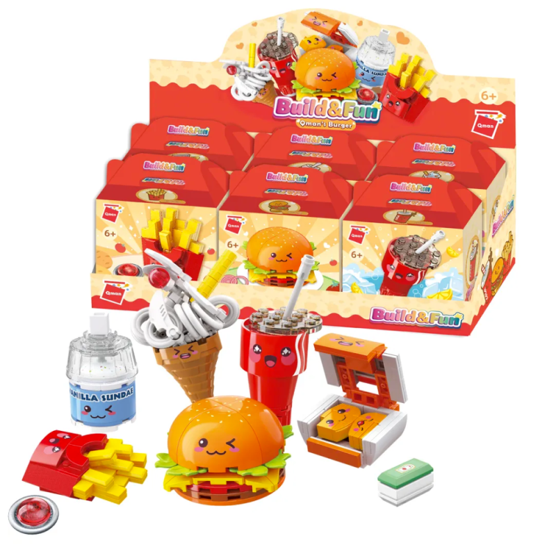 Blocs De Construction Build & Fun Qman's Burger - Lot de 6 · Smarty Paris