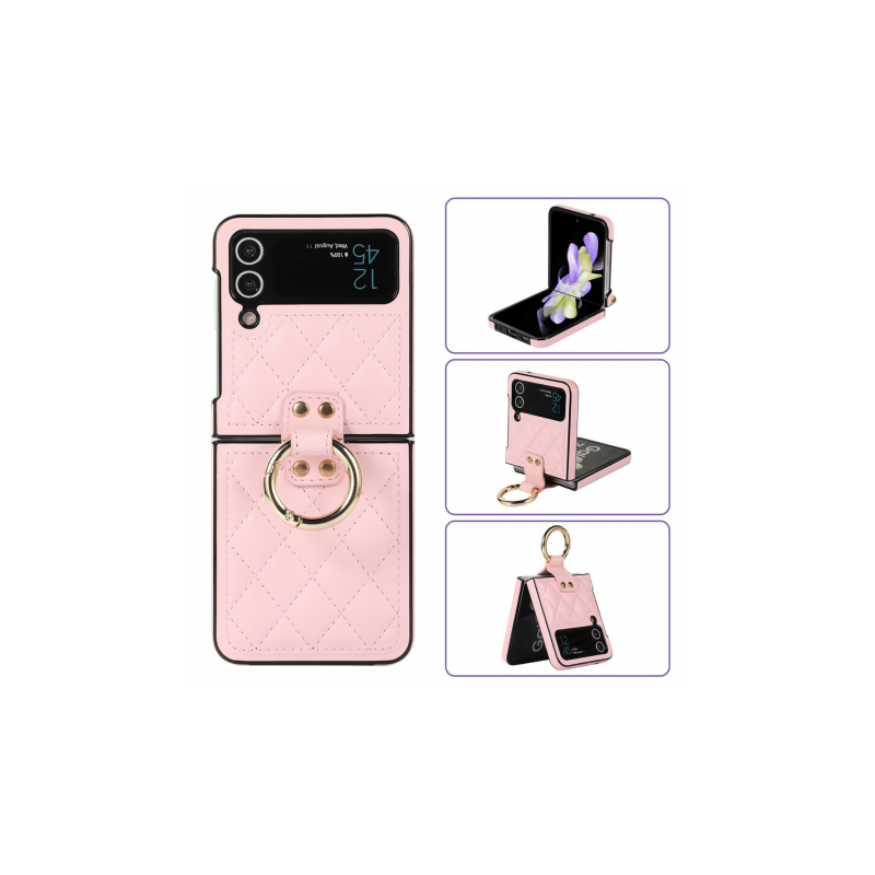 Coque Protection - Samsung Galazy Z Flip - Rose Effet Matelassé — ECO · Smarty Paris 18e