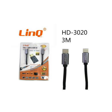 Câble HDMI Mâle / HDMI HD Mâle 3m LinQ HD-3020 — LinQ · Smarty Paris 18e
