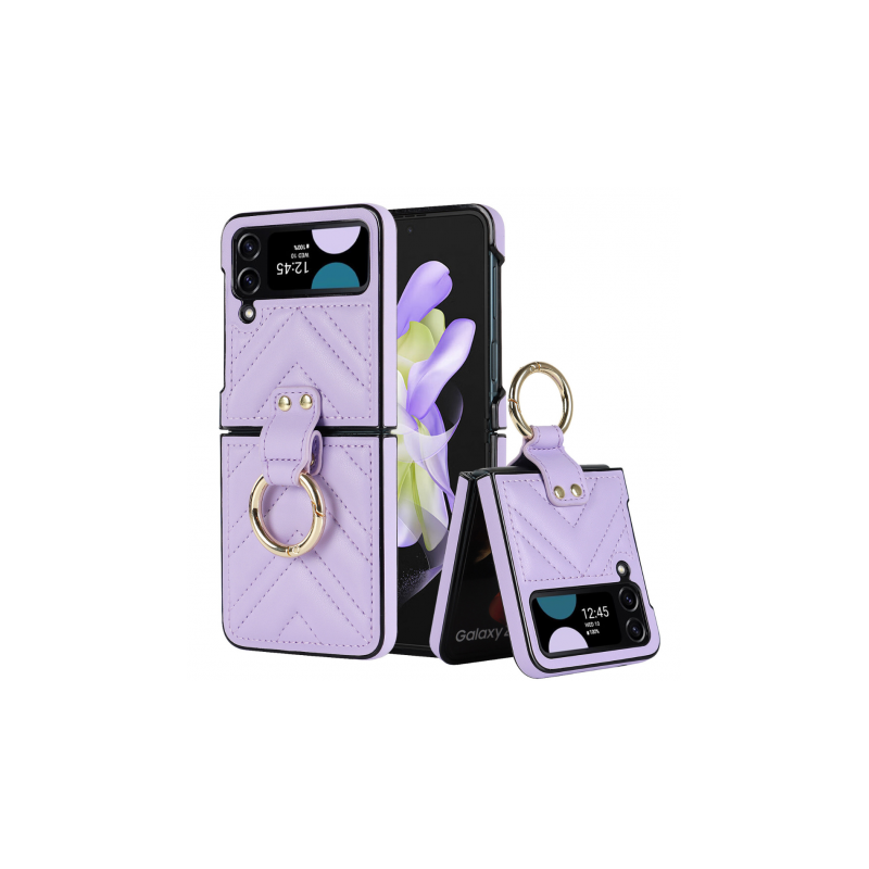Coque Protection - Samsung Galazy Z Flip - Violet Effet Matelassé — ECO · Smarty Paris 18e