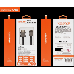 Câble Mini HDMI-A/HDMI-C 4K 3m XSSIVE XSS-MiniHDMI3M - Noir — Accessoire · Smarty Paris 18e
