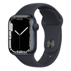 Apple Watch Series 7 Cellulaire 45mm Minuit Aluminium avec Bracelet - Grade B (TVA Sur Marge)*