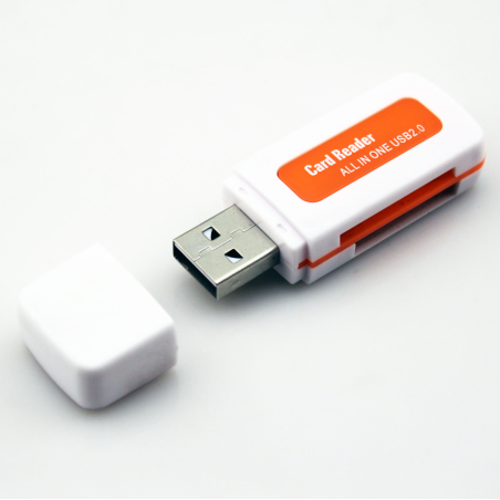 Lecteur Carte Mémoire USB 2.0 - Orange et Bla | Smarty Paris