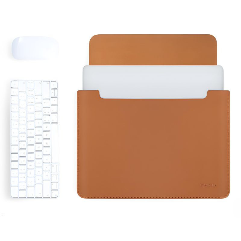 Sac en Cuir PU pour Ordinateur Portable HUASHENG 12 Pouces - Marron — ECO · Smarty Paris 18e