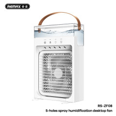 Ventilateur de Bureau à 5 trous avec Humidification par Pulvérisation REMAX RS-ZF08 - Blanc · Smarty Paris