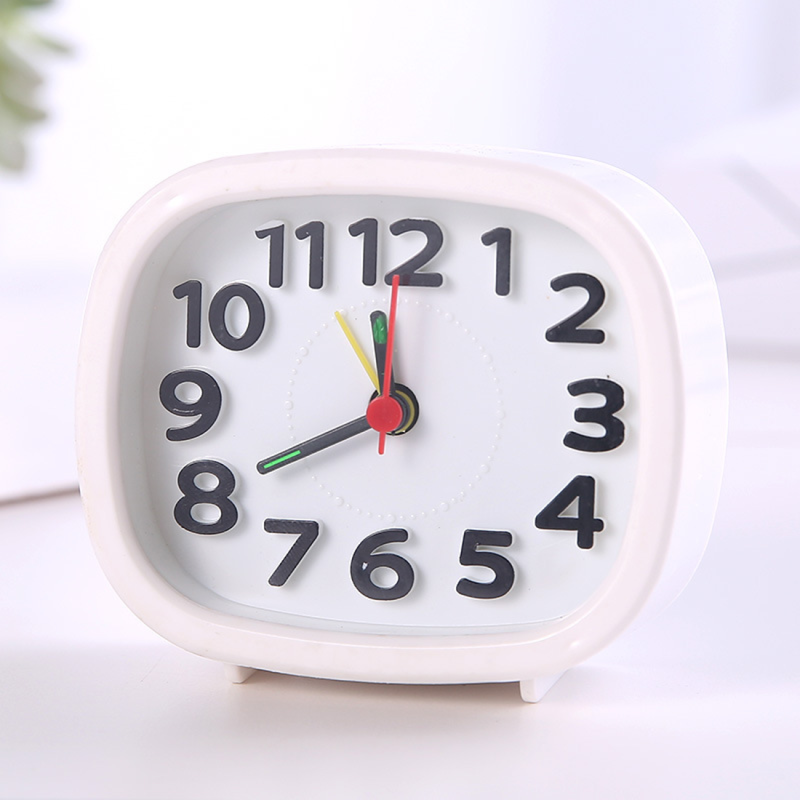 Réveil de chevet, petit et léger réveil de voyage à quartz - Rectangulaire Blanc · Smarty Paris