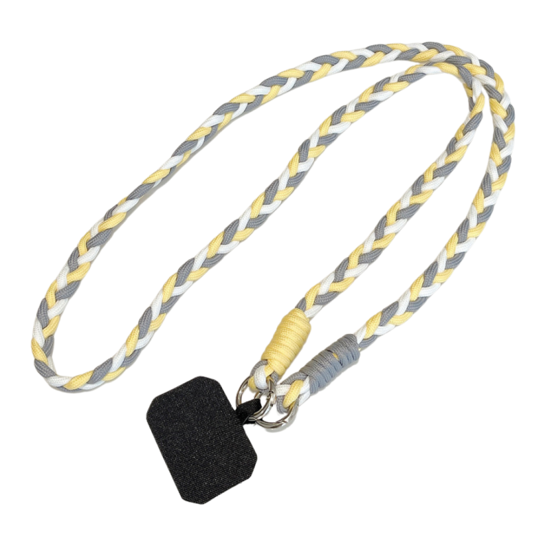 Collier de Coque de Téléphone en nylon avec Carte noir - Jaune Blanc Gris - 1M — ECO · Smarty Paris 18e