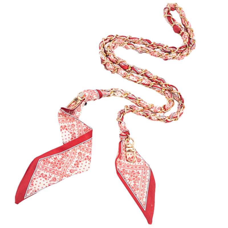 Collier de Coque de Téléphone avec Cordon Long Sangle Bandoulière - 115 CM - Fleurs Rouges — ECO · Smarty Paris 18e