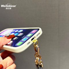 Lanière de Téléphone Portable en Cristal Rose | Smarty Paris