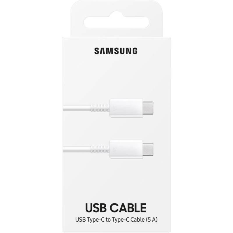 Câble Type-C / Type-C Samsung 5A 100W Blanc - Retail Box (Origine) — Samsung · Smarty Paris 18e