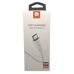 Câble Type-C / Type-C (USB-C) 100W Blanc - X1 | Smarty Paris